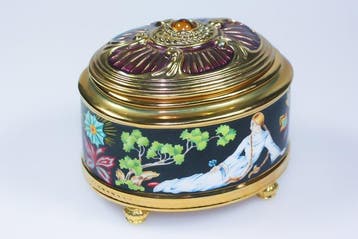 Faberge Stijl Franklin Mint speeldoos The Stone Hower -