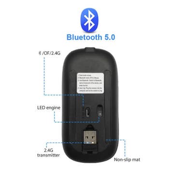Draadloze RGB Muis - 2.4GHz / 1600DPI / Optisch /, Verzenden
