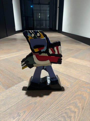 Karel Appel (1921-2006) - sculptuur, Blue Boy - 30 cm -