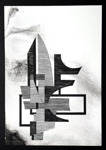 Eugène Eechaut (1928-2019) - Abstract ink composition