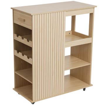 Desserte de cuisine avec porte-bouteilles - marron - 70 x 35, Maison & Meubles, Verzenden, Neuf