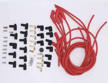 8.5mm Spark Plug Wire Set V8 - 45 degree boots red, Auto-onderdelen, Ophalen of Verzenden, Nieuw