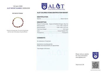 Zonder minimumprijs - Armband Zilver - Garnet -, Nieuw