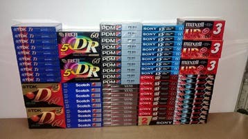 TDK, Fuji, Scotch, Maxell, PDM, Sony - T1 60/90 - 5DR 60 -, Audio, Tv en Foto, Nieuw