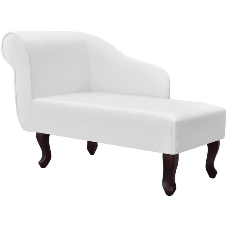 vidaXL Chaise longue kunstleer wit, Huis en Inrichting, Zetels | Zetels en Chaises Longues, Nieuw, Verzenden