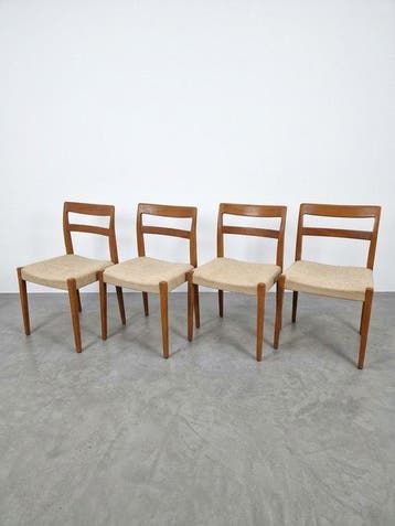 Stoel - Teak - Set van vier vintage stoelen