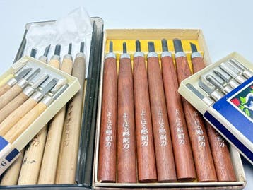 YOSHIHARU Vintage Japanese Wood Carving Chisel Set Yoshiharu