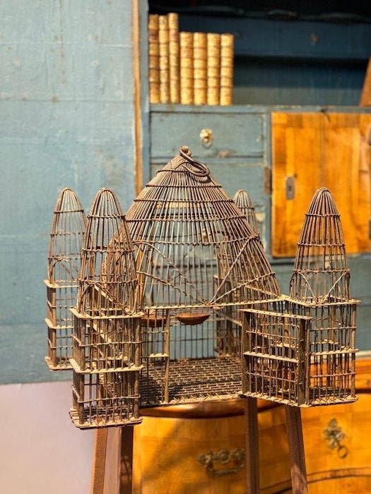 Cage à oiseaux - Métal - anglo-indien, Antiquités & Art, Antiquités | Autres Antiquités