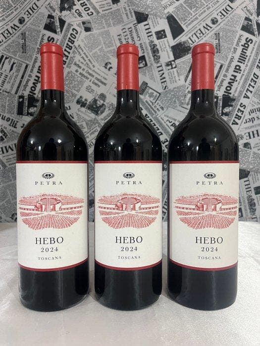 2024 Petra, Hebo - Toscane - 3 Magnums (1.5L), Verzamelen, Wijnen