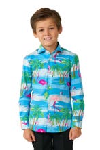 Hawaii Flamingo Overhemd Jongen OppoSuits, Verzenden, Nieuw