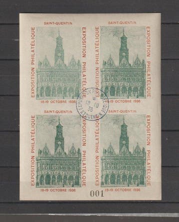 Frankrijk 1936 - Blok van de filatelie-expositie van, Gestempeld