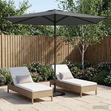 vidaXL Tuinparasol 270 x 270 cm Polyester Rechthoekig, Verzenden
