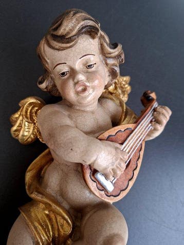 Beeldje - Südtirol Engel Putte ca. 25 cm - Hout