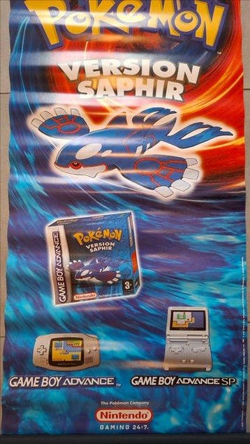 Pokémon Ruby-versie, Sapphire-versie - promotionele kakemono, Games en Spelcomputers, Nieuw