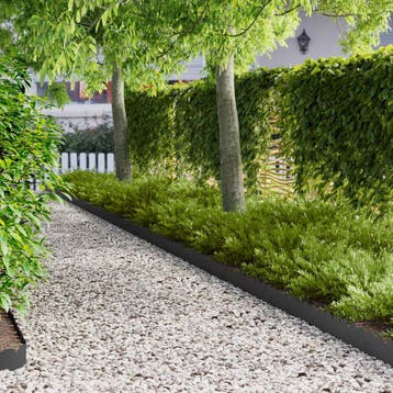 vidaXL Gazonrand 30 st 103 x 15 cm Staal Zwart, Tuin en Terras, Verzenden, Nieuw