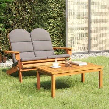vidaXL 2-delige Loungeset Adirondack massief acaciahout, Verzenden