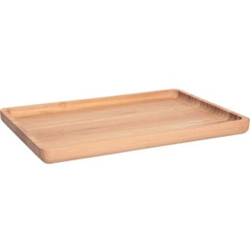 Dienbladen | Bamboe | Houtlook | 6 Stuks | 290x180x16(h)mm, Verzenden, Nieuw in verpakking
