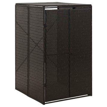 vidaXL Containerberging enkel 70x80x117 cm poly rattan zwart, Verzenden