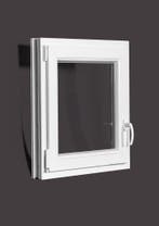 PVC raam draai kiep b60xh60 cm wit, Gevelraam of Ruit, Minder dan 80 cm, Minder dan 80 cm, Nieuw