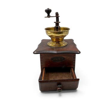 JD, Verviers - Moulin à café - Bois, Laiton, Métal - moulin