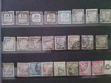 Frankrijk 1861/1941 - Lot fiscale postzegels Frankrijk jaren, Gestempeld