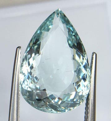 Zonder minimumprijs - 1 pcs Blauw Aquamarijn - 12.97 ct -, Handtassen en Accessoires, Edelstenen, Nieuw