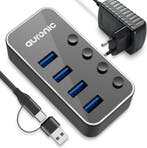2dekans | Auronic USB Hub 3.0 - USB Splitter met 4 Poorten -, Ophalen of Verzenden, Nieuw