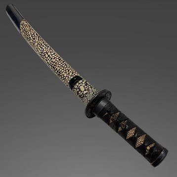 Katana - Monture ancienne de nihonto pour wakizashi, tsuba