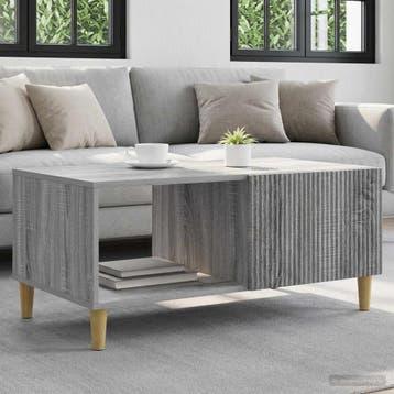 vidaXL Salontafel Grijs sonoma 90 x 50 x 40 cm Bewerkt hout, Verzenden