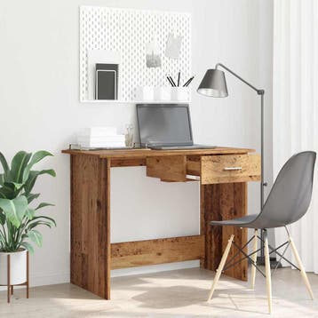 vidaXL Bureau Oudhout 100 x 50 x 76 cm Bewerkt hout, Verzenden
