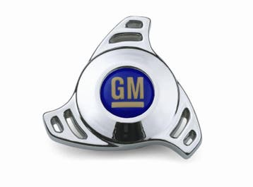 Wing Nut, Steel, Chrome, GM Logo, 1/ 4-20 in. Thread, Ophalen of Verzenden