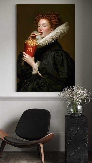La Mama - Royal Fries - XL - Œuvre unique 1/1, Antiek en Kunst