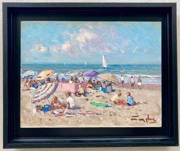 Niek van der Plas (1954) - Dagje aan het strand.