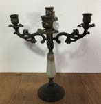 Kandelaar Barok / Rococo-stijl - Messing, Brons, Marmer -