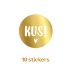10 sticker KUS - goudfolie - Liefde - valentijn (Stickers), Ophalen of Verzenden, Nieuw, Sticker