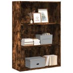 vidaXL Boekenkast 80x30x114 cm bewerkt hout gerookt, Verzenden, Nieuw