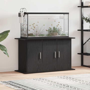 vidaXL Aquariumstandaard Zwart Eiken 101x41x58 cm Bewerkt, Verzenden, Nieuw