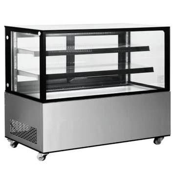 Koelvitrine | 510L | RVS/Zwart | 0°C/+6°C | Geforceerd | 3, Verzenden, Nieuw in verpakking