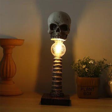 Decoratief ornament - Gothic Skull Spine Table Lamp –