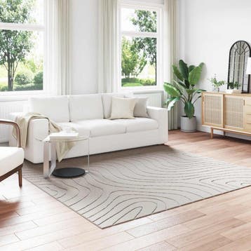vidaXL Binnen- en buitenkleed PALMERAS Crème 240 x 240 cm, Verzenden