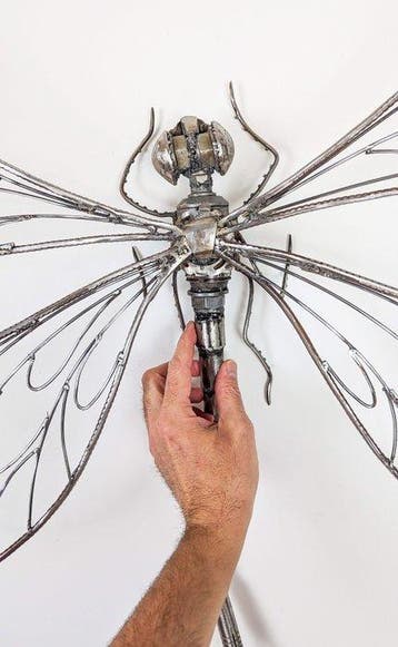 LACHERY Renaud - Sculpture métal Libellule