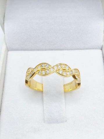 Zonder minimumprijs - Ring Zilver - 0.32ct. tw. Diamant, Nieuw