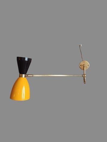 Wandlamp - Diabolo - Aluminium, Messing