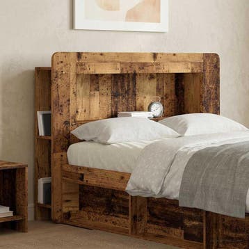 vidaXL Hoofdeinde Kast met opslag Oud hout Geconstrueerd, Verzenden, Nieuw
