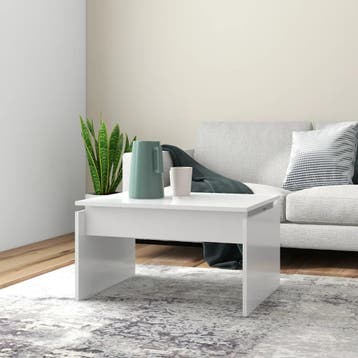 vidaXL Salontafel 68x50x38 cm bewerkt hout wit, Verzenden, Nieuw