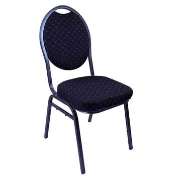Banketstoel | STACKCHAIR | Stof/Metaal | Black | Grijs, Verzenden, Nieuw in verpakking