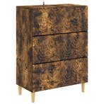 vidaXL Ladekast Gerookt eiken 66 x 34,5 x 90 cm Bewerkt hout, Huis en Inrichting, Kasten | Overige, Verzenden, Nieuw