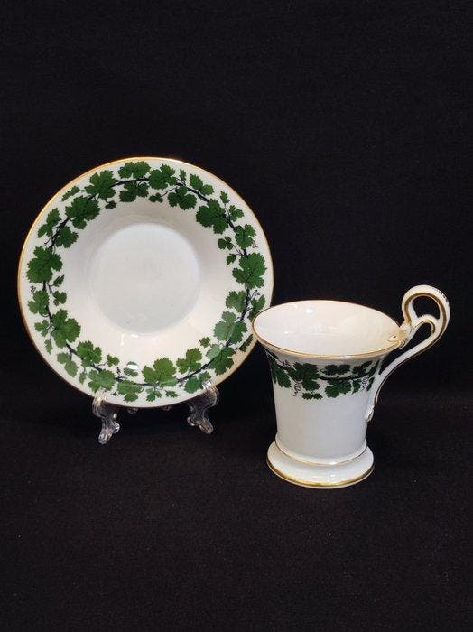 Meissen - Kop en schotel (2) - 2er Set Schwanenhenkel und, Antiek en Kunst, Antiek | Glaswerk en Kristal