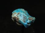 Oud-Egyptisch Faience amulet van het hoofd van een jakhals
