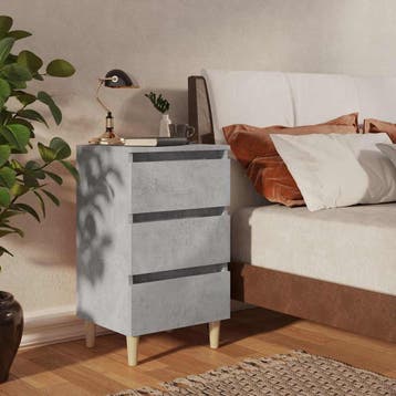 vidaXL Nachtkastjes 2 st met houten poten 40x35x69 cm, Verzenden, Nieuw